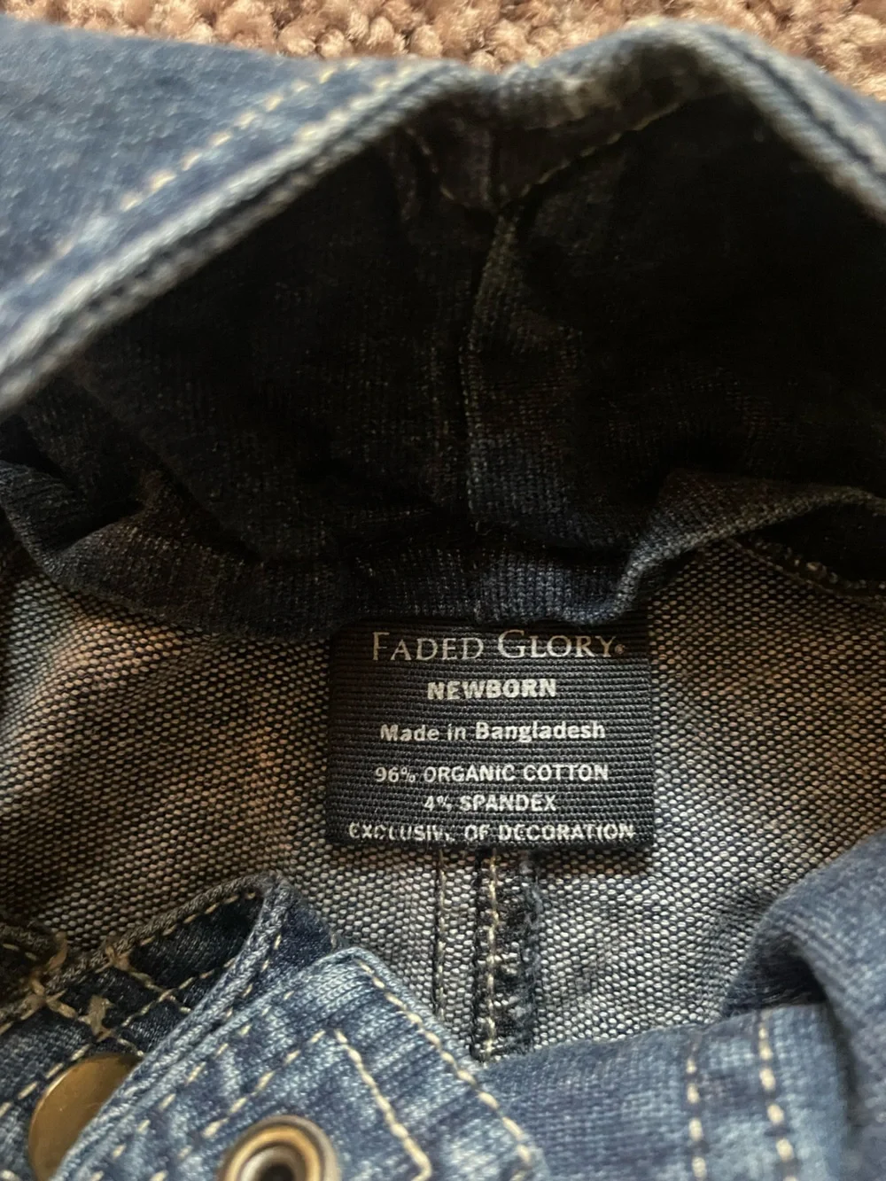 Classic Blue Denim Baby Overalls